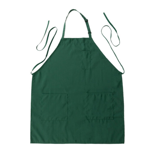 Grüne Kochschürze aus Polyester mit 3 Taschen