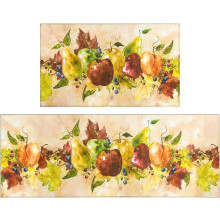 Vintage Fruit Kitchen Rugs Set of 2