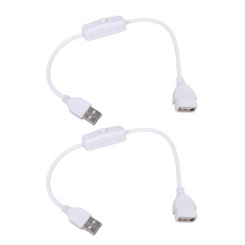 2 stuks 5V2A USB-kabel met Safety 501 Switcher zorgt voor-Wit