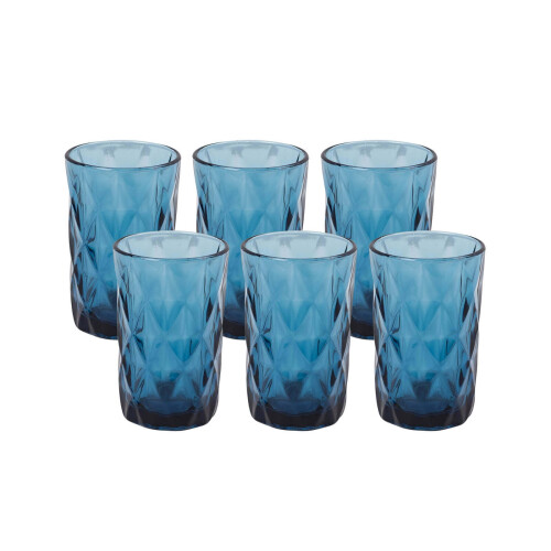 6 verres à whisky bleu océan de 35 cl 1