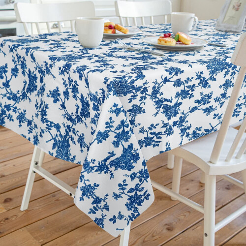 SOVCFOE Blommig polyesterduk 150 x 300 cm 1