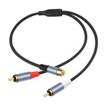 Y Adapters 1 RCAs (Female) to 2 RCAs (Male) Stereo Sound Y