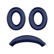 Portable Earphones Ear Pad with Head Beam for IKF-Navy Blue