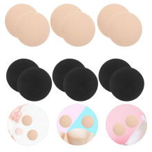 6Pairs Reusable Cotton Nipple Covers Women Invisible Fabric Pads