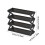X-Type Metal Shoe Rack Black Modern 4-Tier 2