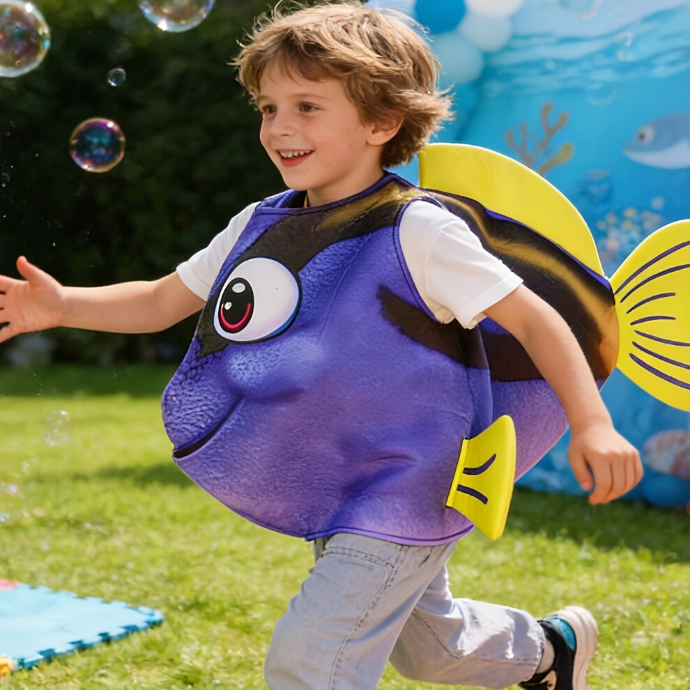 Photos - Fancy Dress Kids' Purple Tropical Fish Party Costumes - Soft Sponge Material, Unisex Design, Halloween Costumes, Cosplay Carniv(11-12Y)