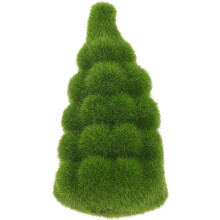 Mini sapin de Noël floqué 10 cm, décoration de bureau verte