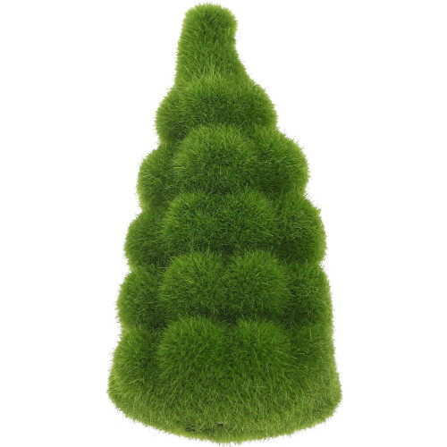 Mini sapin de Noël floqué 10 cm, décoration de bureau verte