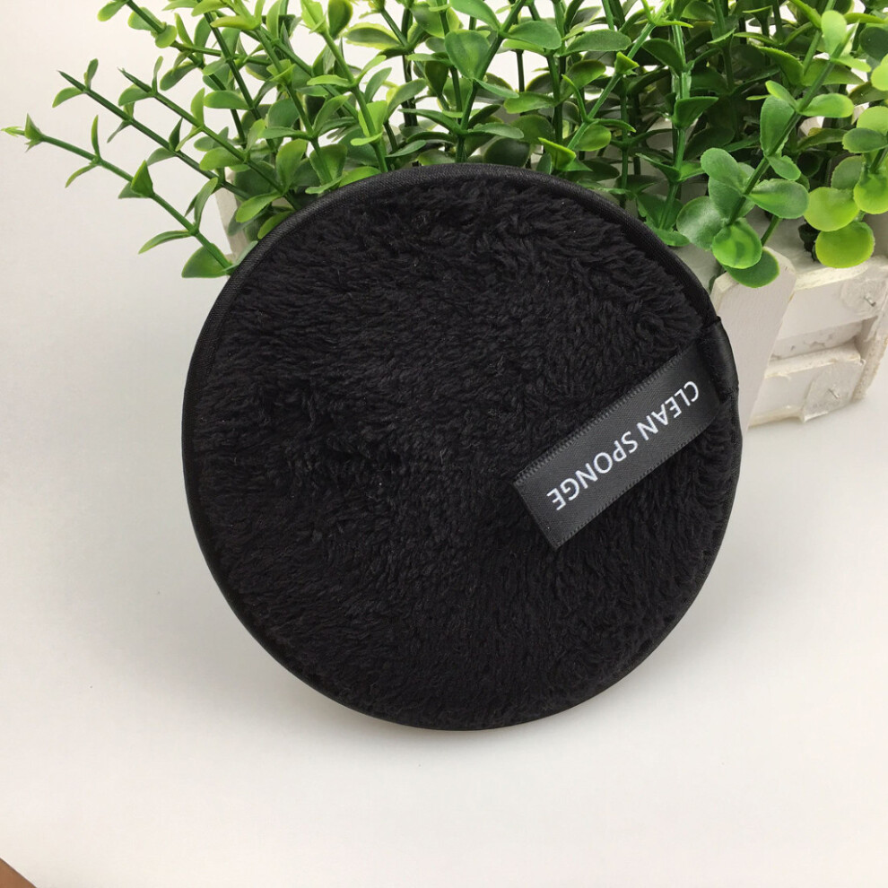 Black (Black) Microfiber Cloth Pads Remover Towel Face Cleansing Makeup