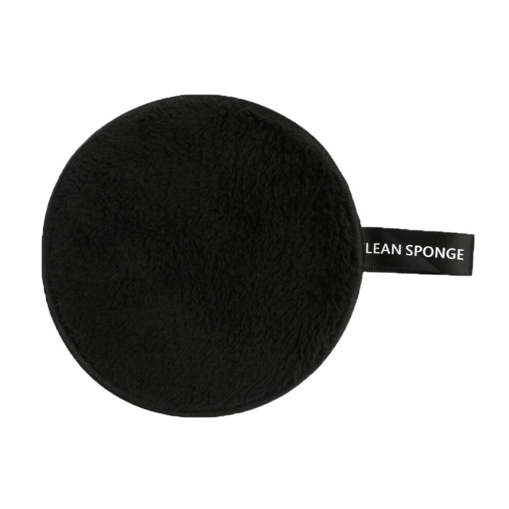Black (Black) Microfiber Pads Remover Soft Towel Face Cleansing Makeup Clear Sponge