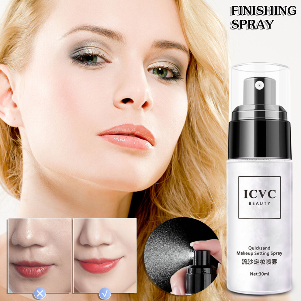 (multicolor) AntiWater Makeup Setting Spray,Long Lasting Setting Spray Shiny Refreshing Delicate Soothing Moisturizing 30ml