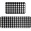 2-Piece Kitchen Runner Rug Set Black and White 1