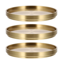 Brass Cup Coasters Set of 3