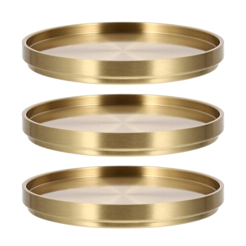 Brass Cup Coasters Set of 3