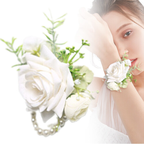 Yellow Artificial Wrist Flower and Corsage Set