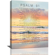 Psalm91Falikép vászonkép tengerparti témával 30x40 cm