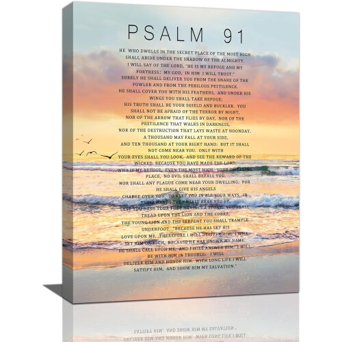 Psalm 91 Canvas Wall Art Print