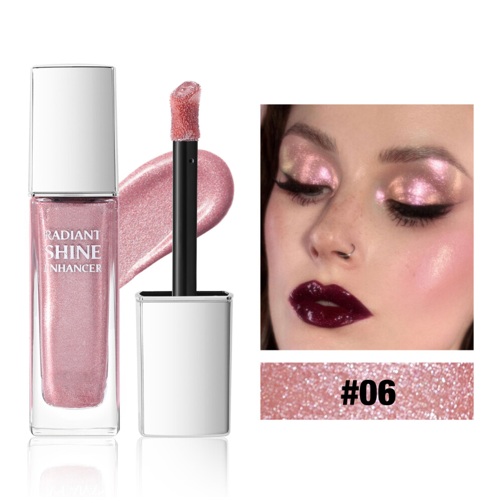 (F) Shine Liquid Highlighter-6 Colors Multifunctional Body And Face Glitter Long-Lasting  Enhancer For Eyes Cheeks And Collarbone 14ml