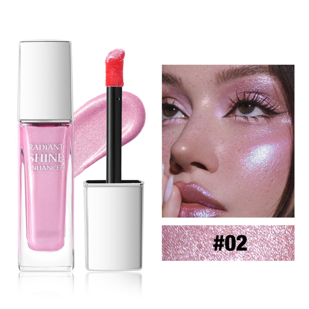 (B) Shine Liquid Highlighter-6 Colors Multifunctional Body And Face Glitter Long-Lasting  Enhancer For Eyes Cheeks And Collarbone 14ml