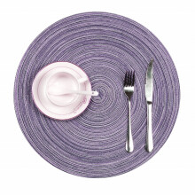 Runde, geflochtene Baumwoll-Tischsets, 4er-Set, 15 Zoll