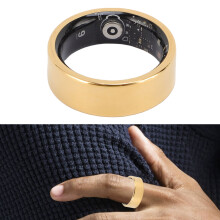 Gold ID 21.5mm Smart Ring IP68 18mAh Edelstahl