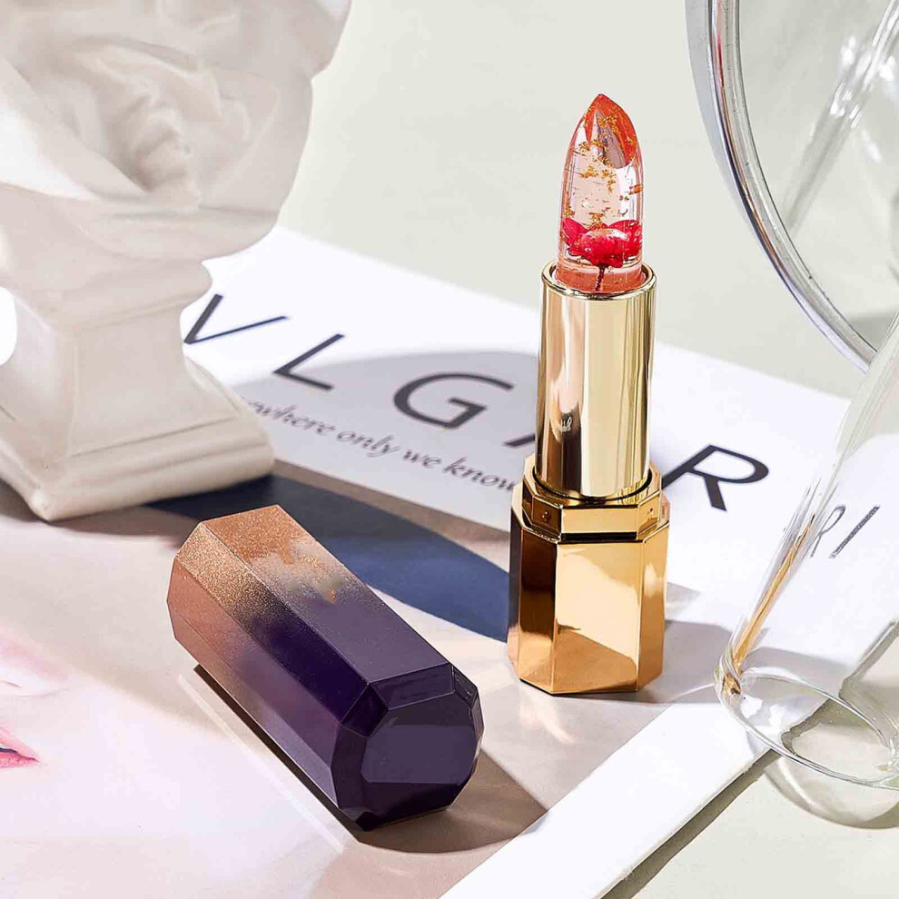 Golden (B) Moisturizing Warm Lip Glaze Crystal Jelly Color Changing Lipstick Lipstick