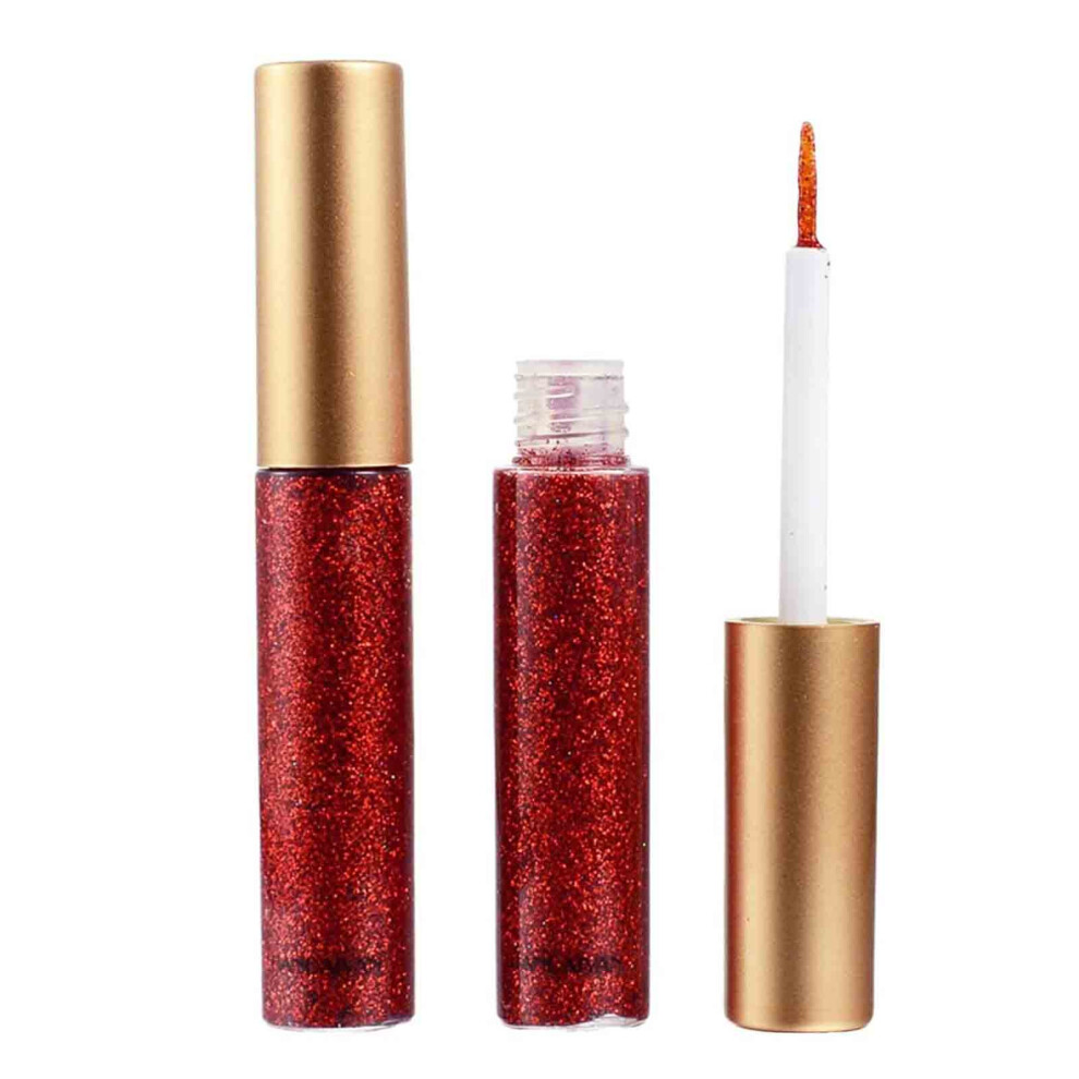 Red (Red) 1 Pcs Liquid Eyeliner Set Glitter Liquid Eyeliner Colorful Eyeliners Eyeshadow Makeup 5Ml