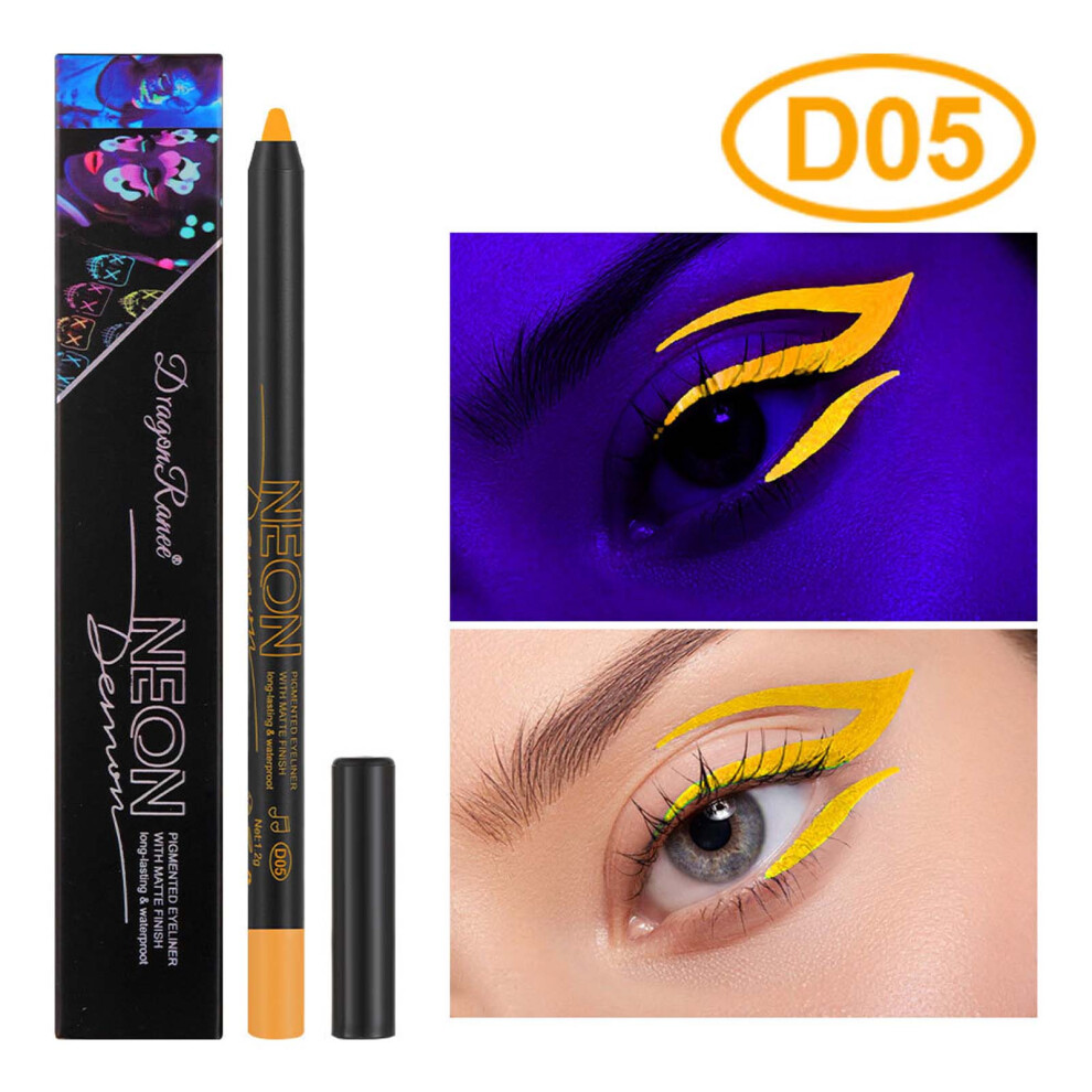 (E) Eyeliner Colorful Fluorescent Eye Shadow Pen Makeup,  Non Halo, Halloween Cos,1.2g