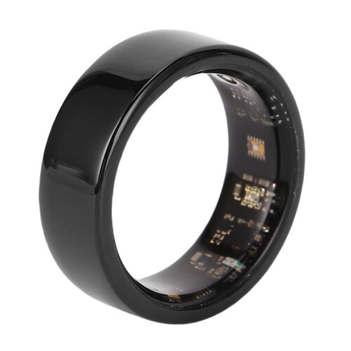Smart Ring Modell Ti Steel, 18mAh, Größe 8, Schwarz