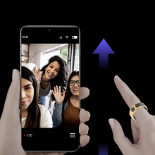 Smart-Ring 20 mAh Größe 8 Gold IP68 Touch-Display
