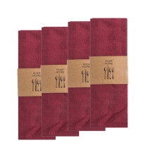Serviettes en coton mélangé bordeaux 40 x 30 cm (paquet de 4)