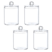 Boîte de rangement pour boules de coton, organisateur de cotons-tiges (4 pièces)