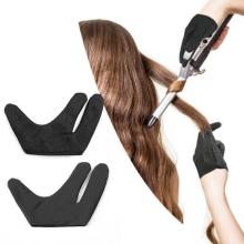 Hitzebeständiger Drei-Finger-Haarstyling-Handschuh   Linke Hand