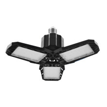 Lampe de garage LED pliable noire 36W E27