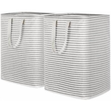 Cesto de roupa dobrável, pacote com 2 unidades, 80L