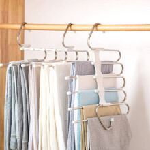 Lot de 2 cintres métalliques pour pantalons – Organisateur de placard gain de place