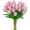 10 tulipas artificiais rosa-choque – flores com toque de seda de 34 cm (13,5 polegadas) 1