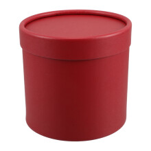 Scatola rotonda per fiori di carta con coperchio trasparente, 12,5 cm