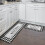 Black and White Buffalo Plaid Kitchen Runner Set of 2 1