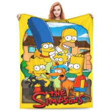 Couverture en flanelle Simpsons 80 x 60 pouces