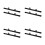 8Pcs PVC Plastic Poster Scroll Frame Black Multipurpose Wall Hanger 4