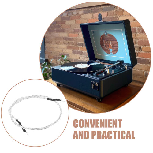 White Plastic Metal Phono Ground Wire for Turntable and Amplifier 2