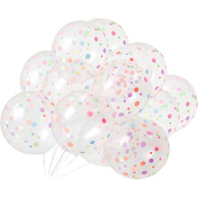 Ballons transparents à pois en latex, 25 cm, lot de 50