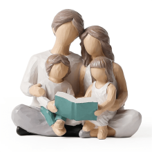 Läsbokfigurer Familj av 4 Heminredning