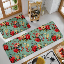 Kitchen Mats Set of 2 – Linen Non-Slip