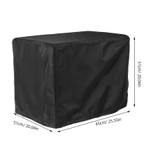 2Pcs Black Oxford Fabric Generator Cover Waterproof Sunproof Outdoor