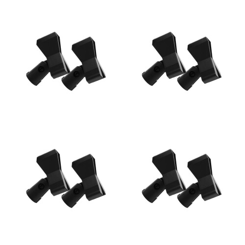 8Pcs Universal Mic Clips Durable Plastic Metal Microphone Holder Clamp 2