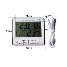 Digitales Thermometer-Hygrometer - Weiß