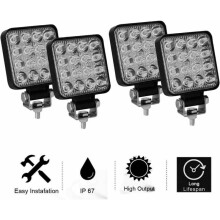 Projecteurs LED miniatures 3 pouces 48 W à lumière blanche ultra-brillante pour voiture et camion, améliorent la visibilité nocturne, boîtier en