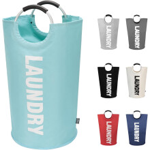 90L Collapsible Laundry Basket, Waterproof Oxford Fabric